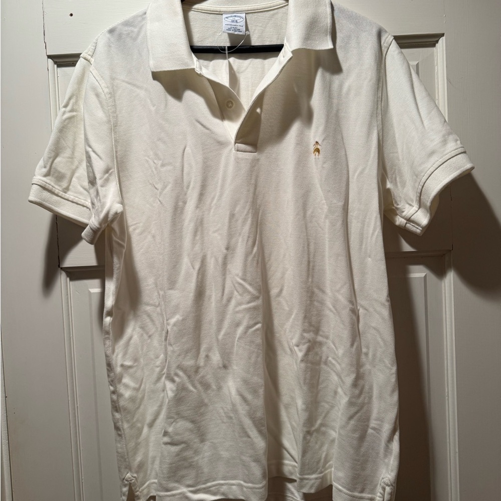 Men's Brooks Brothers White Polo Shirt NWT